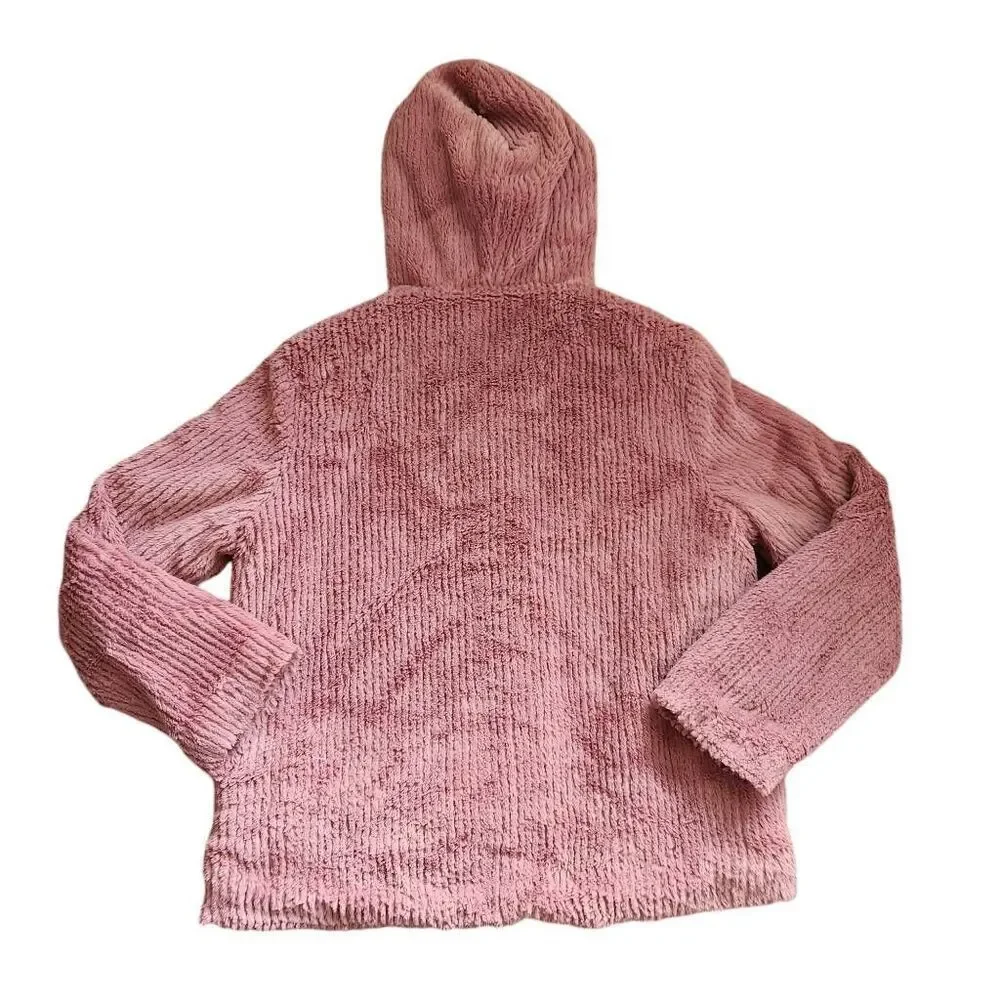 Elodie Jacket Kids Girls XL Fleece Hooded Teddy Nordstrom Snap Outerwear Fuzzy S
